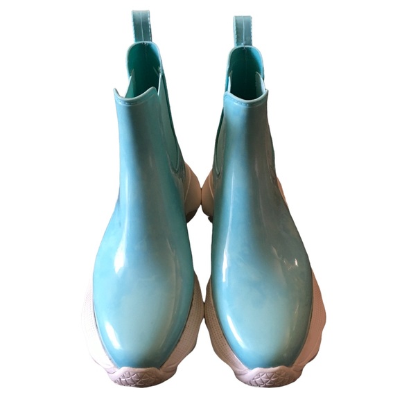 Kenneth Cole Evanna Rain Boots Beautiful Aqua Color Size 9 - Picture 1 of 4